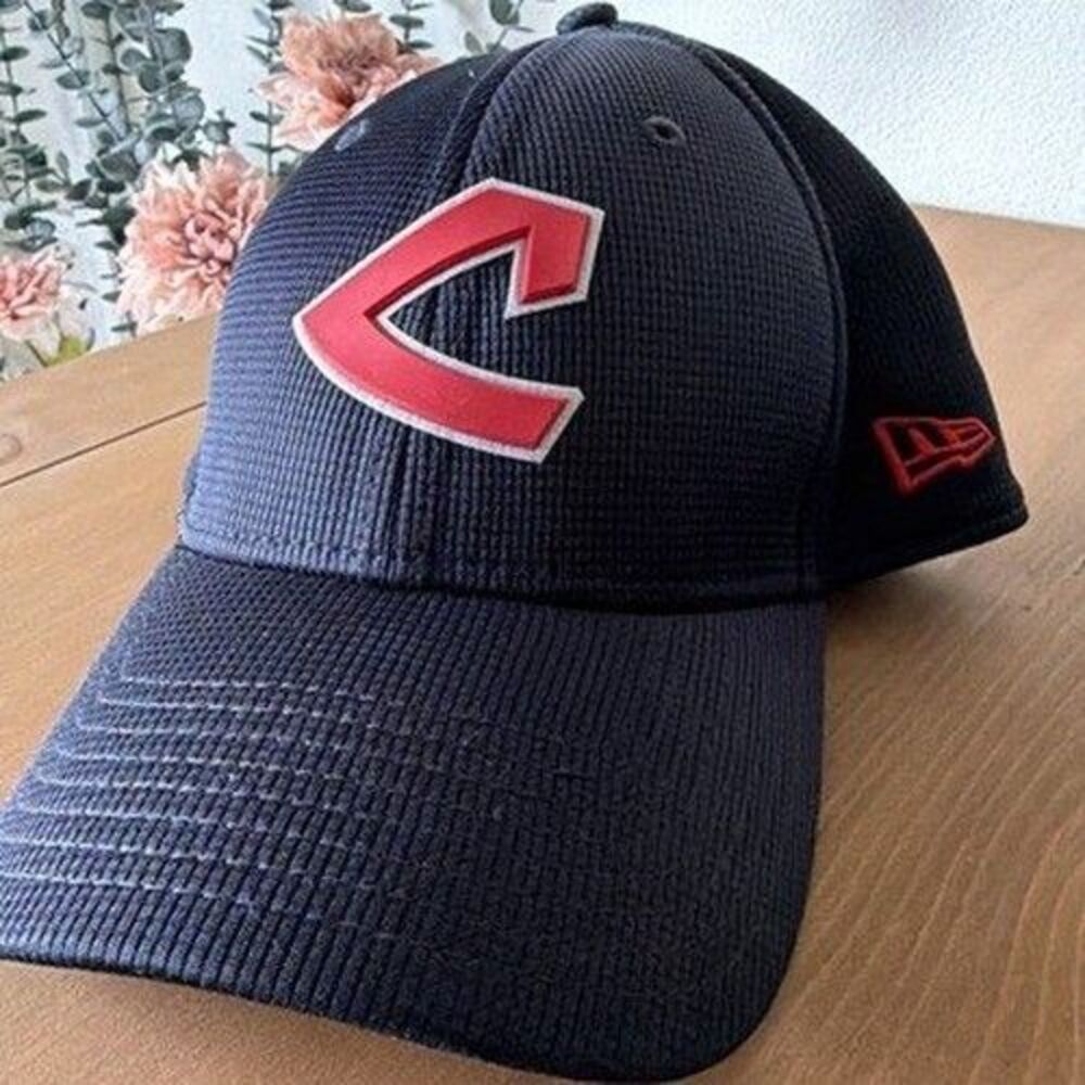 New Era Cleveland Indians Diamond 39 Thirty Baseball Cap Mens S/M Blue Y2K 80s